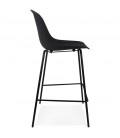 Tabouret snack mi-hauteur perforé LOKI MINI noir intérieur ou extérieur - 