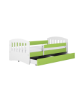 Lit enfant 1 vert avec tiroir 80x180cm Classic - 