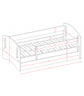 Lit enfant 2 vert avec tiroir 80x180cm Classic - 