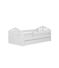 Lit enfant Maisonette blanc avec tiroir 80x140cm - 