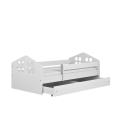 Lit enfant Maisonette blanc avec tiroir 80x140cm - 
