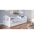 Lit enfant Maisonette blanc avec tiroir 80x140cm - 