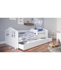 Lit enfant Maisonette blanc avec tiroir 80x140cm - 