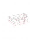 Lit enfant Maisonette blanc avec tiroir avec matelas 80x180cm - 