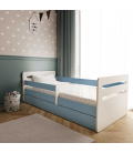 Lit enfant tomi bleu avec tiroir 80x180cm - 