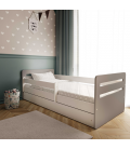 Lit enfant tomi mix gris avec tiroir 80x180cm - 