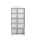 Bibliothèque enfant L90cm blanche 8 niches 2 portes - 