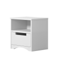Chevet table de nuit 1 niche 1 tiroir blanc Classic - 