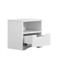 Chevet table de nuit 1 niche 1 tiroir blanc Classic - 