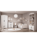 Chevet table de nuit 1 niche 1 tiroir blanc Classic - 
