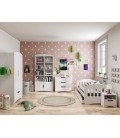 Chevet table de nuit 1 niche 1 tiroir blanc Classic - 