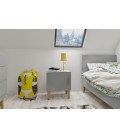 Chevet 1 porte L50cm gris Kubi - 