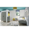 Chevet 1 porte L50cm gris Kubi - 