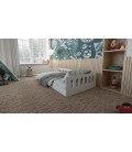 Lit enfant bas évolutif Timon blanc avec matelas 80x180cm - 