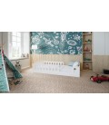 Lit enfant bas évolutif Timon blanc avec matelas 80x180cm - 