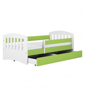 Lit enfant vert anis avec tiroir 80x180cm Classic