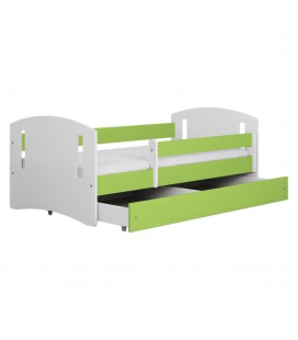 Lit enfant vert avec tiroir 80x140cm Classic