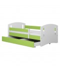Lit enfant 2 vert avec tiroir 80x180cm Classic - 