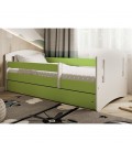 Lit enfant 2 vert avec tiroir 80x180cm Classic - 