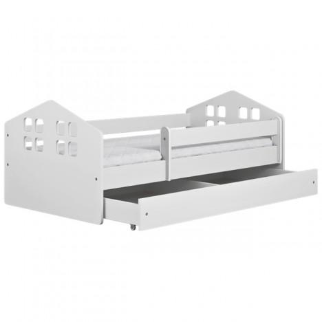 Lit enfant Maisonette blanc avec tiroir 80x140cm - 