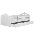 Lit enfant Maisonette blanc avec tiroir 80x140cm - 