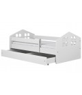 Lit enfant Maisonette blanc avec tiroir avec matelas 80x180cm - 