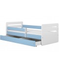 Lit enfant tomi bleu avec tiroir 80x180cm - 
