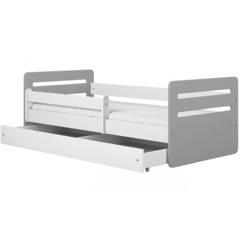 Lit enfant tomi mix gris avec tiroir 80x180cm - 