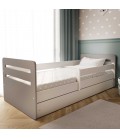 Lit enfant tomi mix gris avec tiroir 80x180cm - 