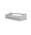 Lit gigogne blanc avec tiroir-lit et 1 matelas 90x200cm Blanka - 