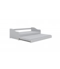 Lit gigogne blanc avec tiroir-lit et 1 matelas 90x200cm Blanka - 