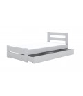 Lit enfant avec double tiroir intégré et matelas 90x180cm Emil - 