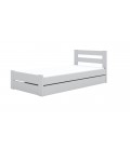 Lit enfant avec double tiroir intégré et matelas 90x180cm Emil - 