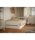 Lit enfant avec double tiroir intégré 90x180cm Emil
