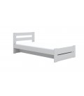 Lit enfant avec double tiroir intégré et matelas 90x180cm Emil - 