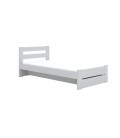 Lit enfant avec double tiroir intégré et matelas 90x180cm Emil - 