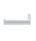 Lit enfant avec double tiroir intégré et matelas 90x180cm Emil - 
