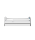 Lit enfant raton laveur blanc avec tiroir 70x140cm - 
