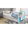 Lit enfant blanc Reine des neiges avec tiroir 80x180cm - 