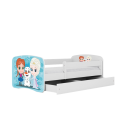 Lit enfant blanc Reine des neiges avec tiroir 80x180cm - 