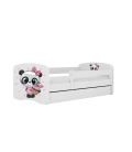 Lit enfant panda blanc avec tiroir 80x180cm - 