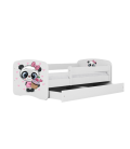 Lit enfant panda blanc avec tiroir 80x180cm - 