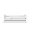 Lit enfant blanc sans motif avec tiroir 70x140cm - 