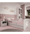 Lit enfant cheval blanc avec tiroir 70x140cm - 