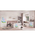 Lit enfant bébé éléphant blanc avec tiroir 70x140cm - 