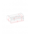 Lit enfant camion blanc avec tiroir et matelas 70x140cm - 