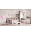 Lit enfant fée blanche avec ailes avec tiroir avec matelas 70x140cm - 