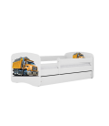 Lit enfant camion blanc avec tiroir 80x180cm - 