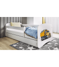 Lit enfant camion blanc avec tiroir 80x180cm - 