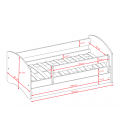 Lit enfant camion blanc avec tiroir 80x180cm - 